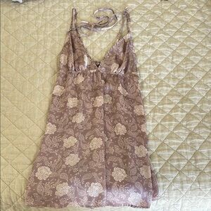 Floral Lace Nightgown - Purple